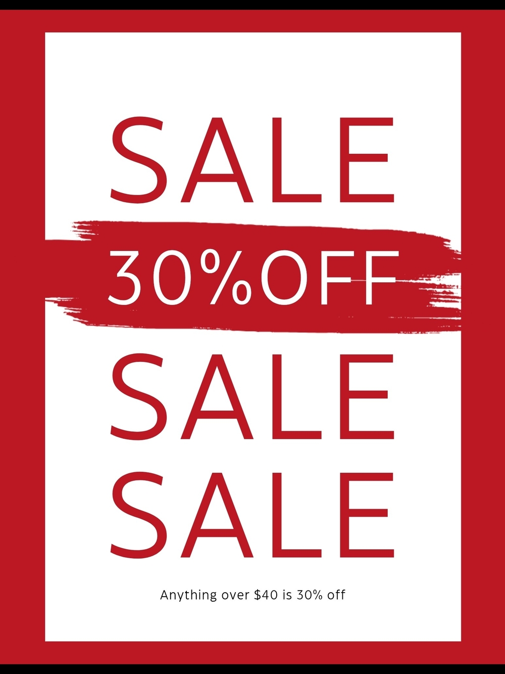 30% Off Sale
